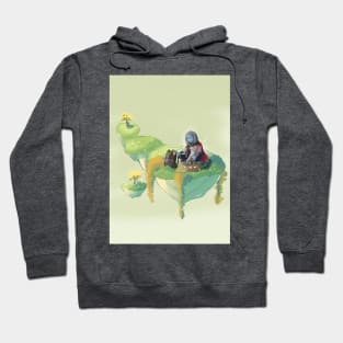 Beautiful fantasy art of a floating land with flowers Hoodie